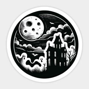 horror haunted mansion Sticker